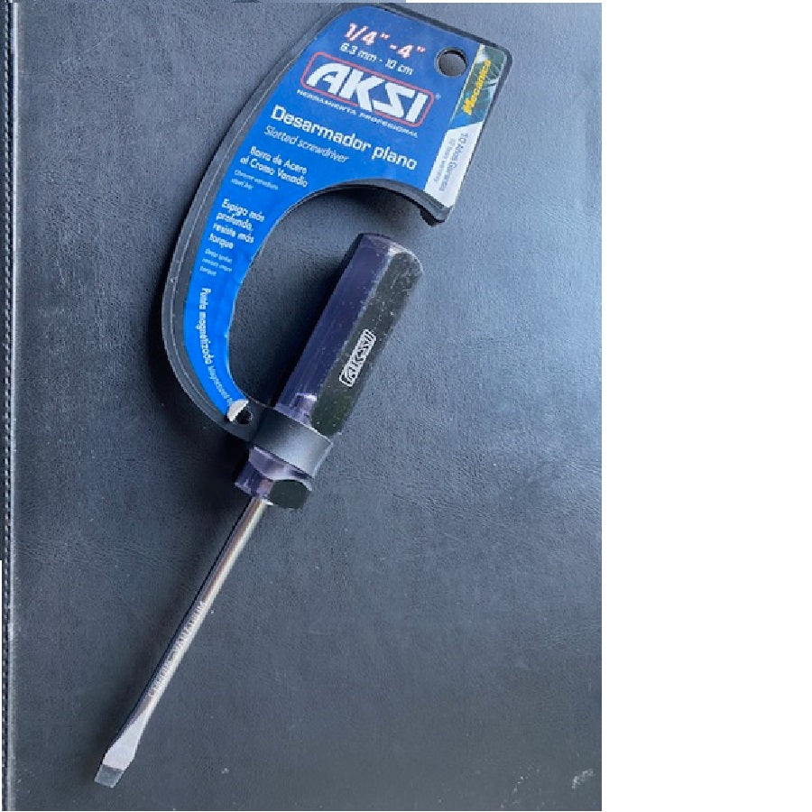 Desarmador punta de cruz imantada con mango de PVC
